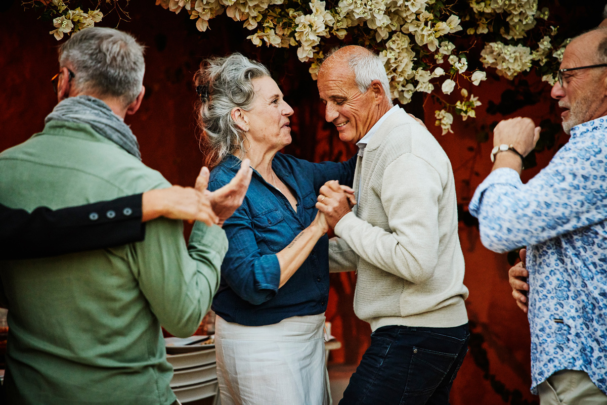 Senior couple dancing