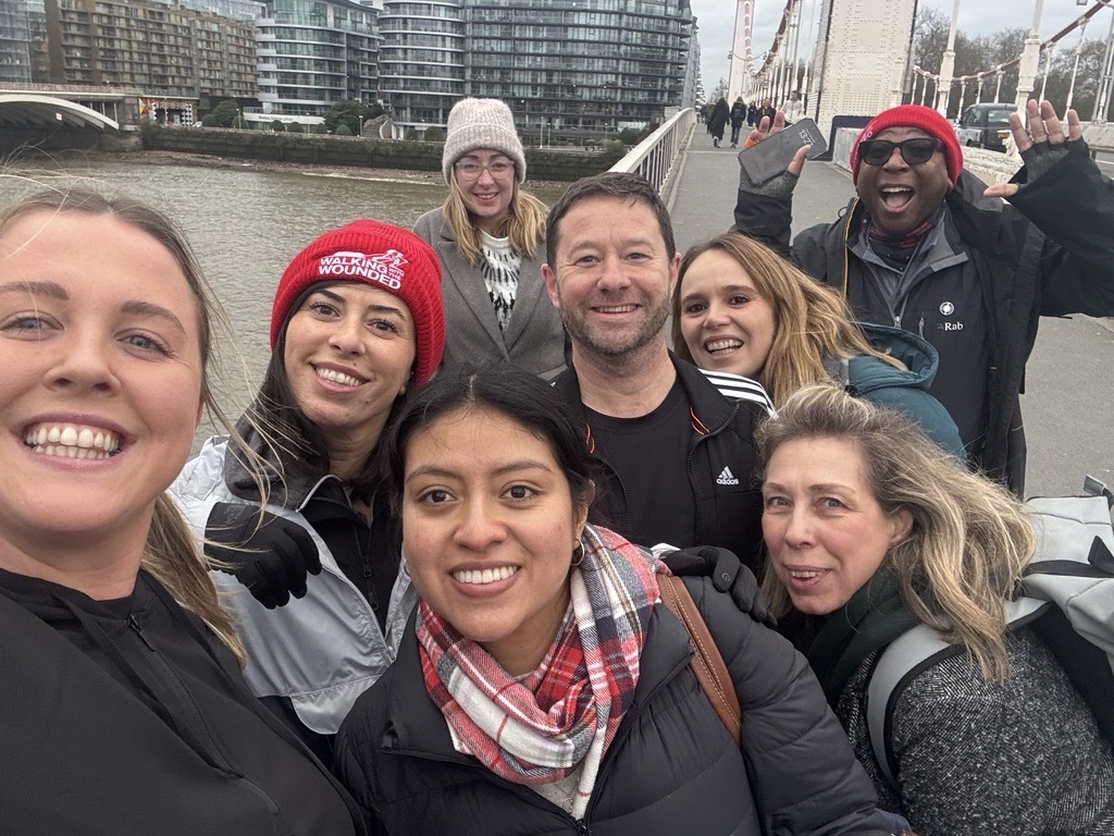 Photo of SPW employees on a walk in London