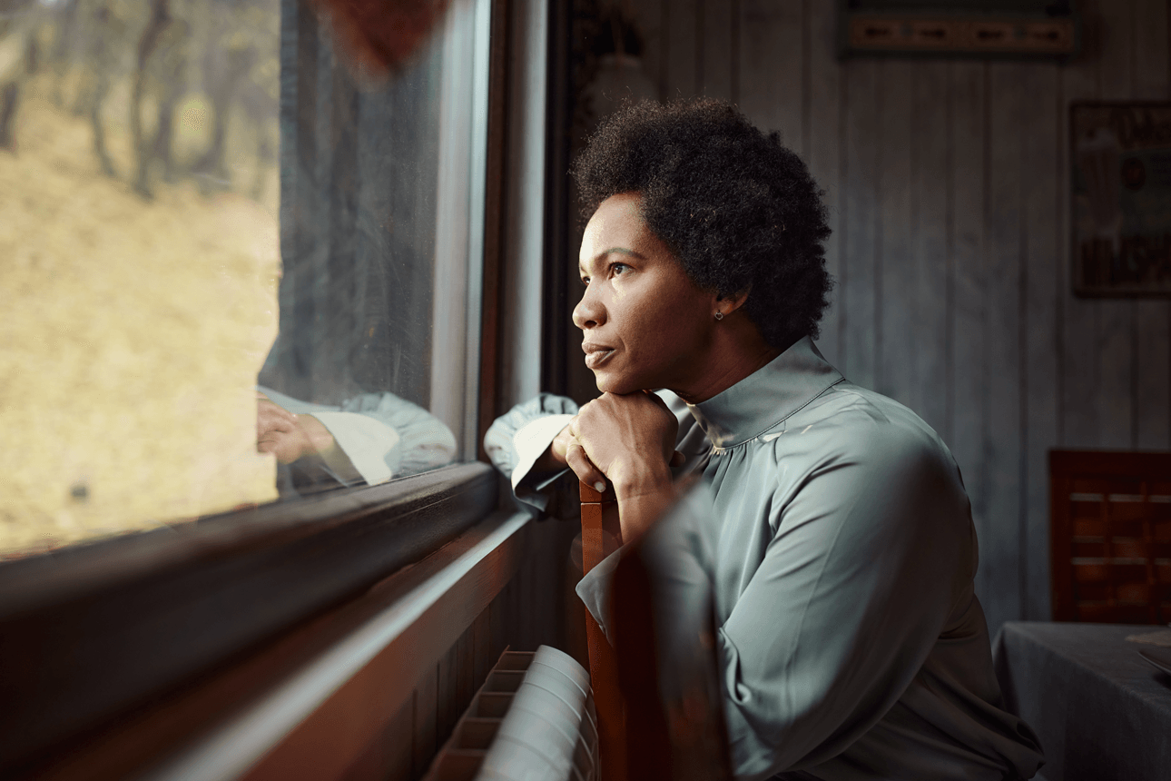 Women looking out the window