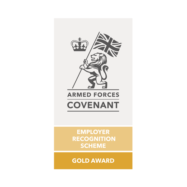 Armed Forces gold award accreditation logo